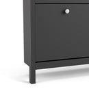Madrid Matt Black 4 Compartment Shoe Cabinet by Lavishway | Shoe Cabinets-29918