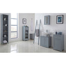 Alaska Grey Wooden Laundry Cabinet by Lavishway | Cupboards & Cabinets-30890