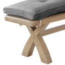 Heirloom Grey Check Cushion Dining Bench by Lavishway | Dining Benches-32818