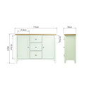 Grantham White 2 Doors 3 Drawers Sideboard by Lavishway | Sideboards-31140