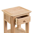 Nordic Natural Oak Finish Side Table by Lavishway | Side Tables-32205