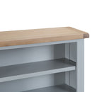 Tattershall Oak Top Grey Small Wide Bookcase by Lavishway | Book Shelves and Cabinets-33087