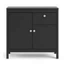 Madrid Matt Black Wooden 2 Doors Sideboard by Lavishway | Sideboards-29946
