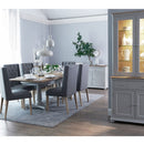 Marseille Soft Grey Painted Oak Top Bookcase by Lavishway | Book Shelves and Cabinets-35837