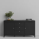 Madrid Black Wooden 2 Doors Large Sideboard by Lavishway | Sideboards-29919