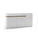 Chelsea White High Gloss 3 Doors Sideboard by Lavishway | Sideboards-30191