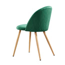 Venice Green Velvet Dining Chair Set of 2 by Lavishway | Dining Chairs-35358