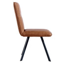 Classic Design Tan Faux Leather Dining Chair by Lavishway | Dining Chairs-32884