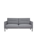 Larvik Fabric 2 Seater Sofa with Black Legs by Lavishway | Fabric Sofas-30370