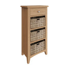 Guildford Solid Oak 1 Drawer Unit Cabinet by Lavishway | Hallway Cabinets-36645