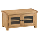 Chunky Oak Standard Glass Doors TV Unit by Lavishway | TV Units Cabinets-35006