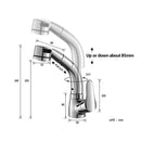 Modern Style Brass Pull Out Bathroom Tap by Lavishway | Bathroom Faucet-49746