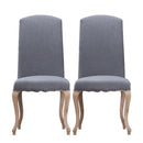 Luxury Carved Legs Dining Chair Set of 2 by Lavishway | Dining Chairs-31431