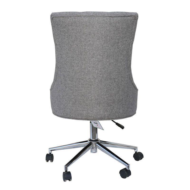 Upholstered Curved Button Back Office Chair by Lavishway | Fabric Chairs-31054
