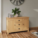 Oregon Solid Oak 3 Drawers Sideboard by Lavishway | Sideboards-31732
