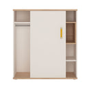 4Kids Oak & White High Gloss Low Cabinet by Lavishway | Cupboards & Cabinets-29819