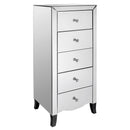Valentina 5 Drawer Mirrored Chest Of Drawers by Lavishway | Chest Of Drawers-28338