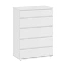 Nova White Finish 5 Chest Of Drawers by Lavishway | Chest Of Drawers-30110