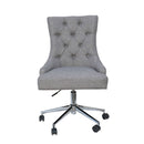 Upholstered Curved Button Back Office Chair by Lavishway | Fabric Chairs-31051