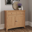 Guildford Solid Oak 2 Drawers Slim Sideboard by Lavishway | Sideboards-31943