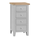 Tattershall Oak Top Narrow 4 Drawer Chest by Lavishway | Chest Of Drawers-33034