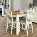 Grantham Flip Oak Top White Dining Table by Lavishway | Dining Tables-37086