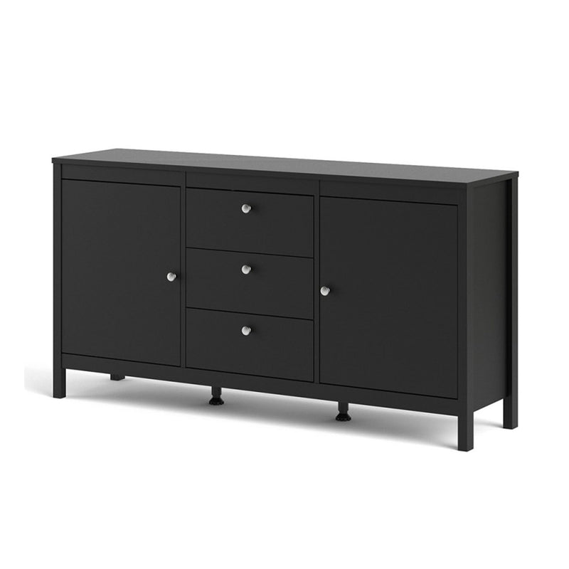 Madrid Black Wooden 2 Doors Large Sideboard by Lavishway | Sideboards-29924