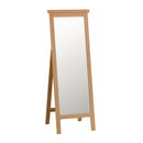Chunky Oak Frame Cheval Floor Standing Mirror by Lavishway | Floor Mirrors-32587
