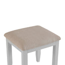 Tattershall Oak Top Dressing Stool in Grey by Lavishway | Dressing Table Stools-33096