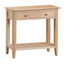 Nordic Oak Single Drawer Console Table by Lavishway | Hallway Console Table-32301