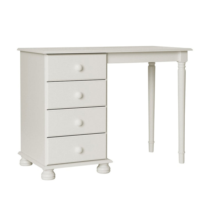 Copenhagen White 4 Drawers Dressing Table by Lavishway | Dressing Tables-30177