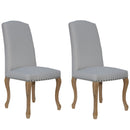 Luxury Natural Fabric Dining Chair Set of 2 by Lavishway | Dining Chairs-31113