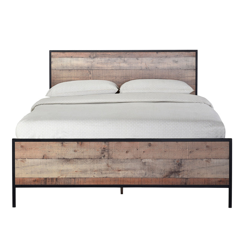 Hoxton Oak Finish Double Ottoman Bed by Lavishway | Wooden Beds-35271