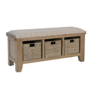 Heirloom Oak Finish Hall Bench by Lavishway | Benches & Storage Benches-32428