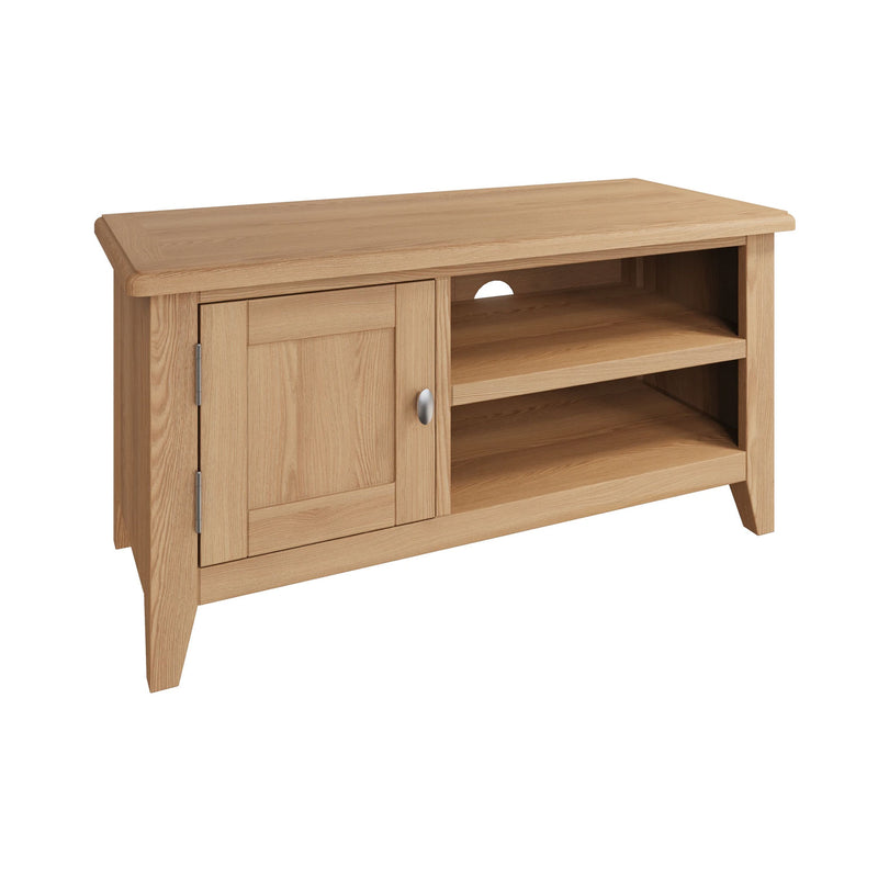 Guildford Solid Oak Wooden 1 Door TV Unit by Lavishway | TV Units Cabinets-31934