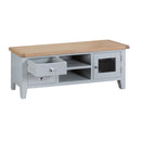 Tattershall Oak Top Large TV Unit in Grey by Lavishway | TV Units Cabinets-34963