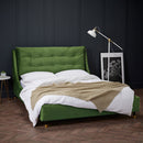 Sloane Upholstered Green Velvet Bed by Lavishway | Velvet Bed-32665