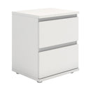 Nova White 2 Drawers Bedside Table by Lavishway | Bedside Tables-30138