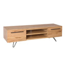 Toros Rustic Oak TV Unit With Hairpin Legs by Lavishway | TV Units Cabinets-32419