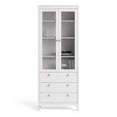 Madrid White 2 Doors and 3 Drawers Cabinet by Lavishway | Display Cabinet-29475