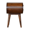 2 Drawers Circular Chestnut Bedside Table by Lavishway | Bedside Tables-21969