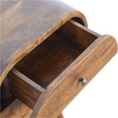 2 Drawers Circular Chestnut Bedside Table by Lavishway | Bedside Tables-21973
