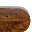 2 Drawers Circular Chestnut Bedside Table by Lavishway | Bedside Tables-21971