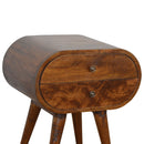 2 Drawers Circular Chestnut Bedside Table by Lavishway | Bedside Tables-21967