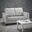 2 Seater Silver Crushed Velvet Sofa by Lavishway | Velvet Sofa-34819