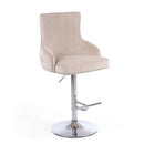 Cairo Brushed Velvet Pink Bar Stool by Lavishway | Bar Stools-37634