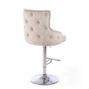 Cairo Brushed Velvet Pink Bar Stool by Lavishway | Bar Stools-37637