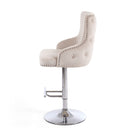 Cairo Brushed Velvet Pink Bar Stool by Lavishway | Bar Stools-37636