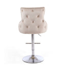 Cairo Brushed Velvet Pink Bar Stool by Lavishway | Bar Stools-37638