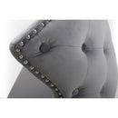 Cairo Brushed Grey Velvet Bar Stool by Lavishway | Bar Stools-37628